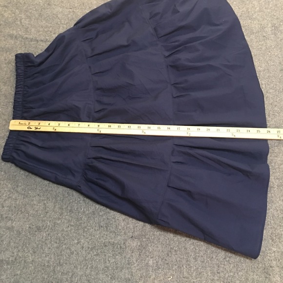 Skirt ORGANIC Girls 10/12 Midi Navy Blue Ruffle Tiered Cotton Mom and Pop's Kids - Picture 8 of 9